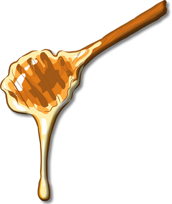 Honey Dipper with Flowing Honey